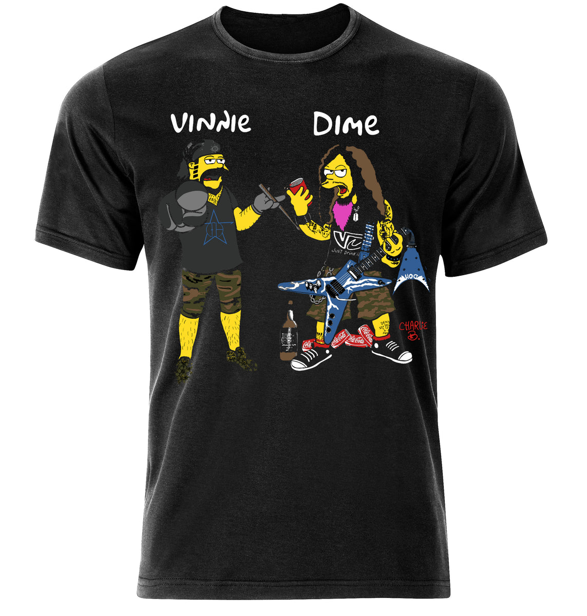 Dimebag Darrell Vinnie Brothers Simpson T shirt Dimebag Hardware