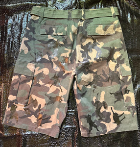 Mens Cargo Shorts Size 40 Dimebag Darrell Jungle Camo Shorts