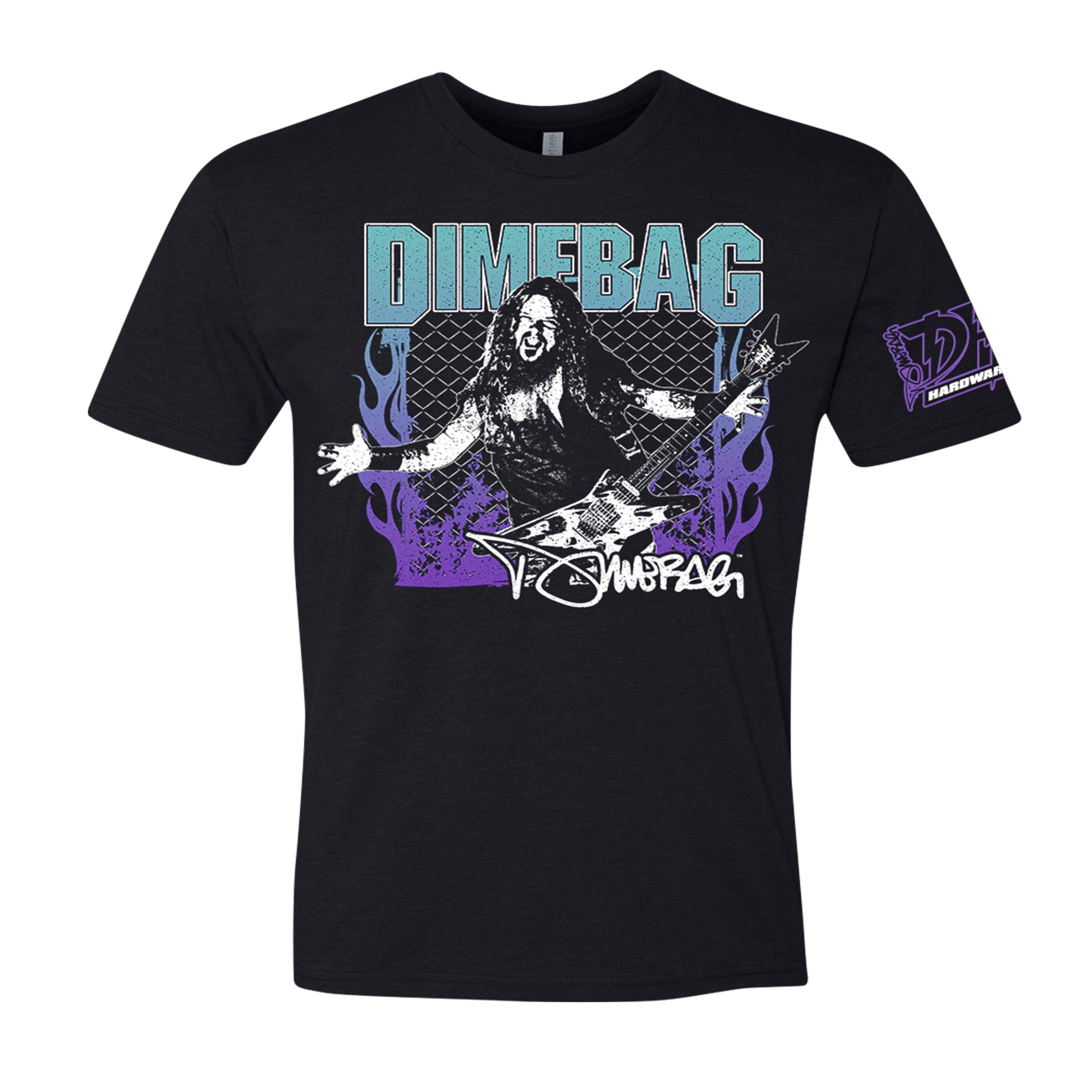 Dimebag Darrell Purple Flames T Shirt - NEW