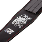 Load image into Gallery viewer, Dimebag Darrell Handmade Red Leather Strap - BLACK Plated Flats
