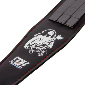 Dimebag Darrell Handmade RED LTD ED Leather Strap - Black Plated Studs